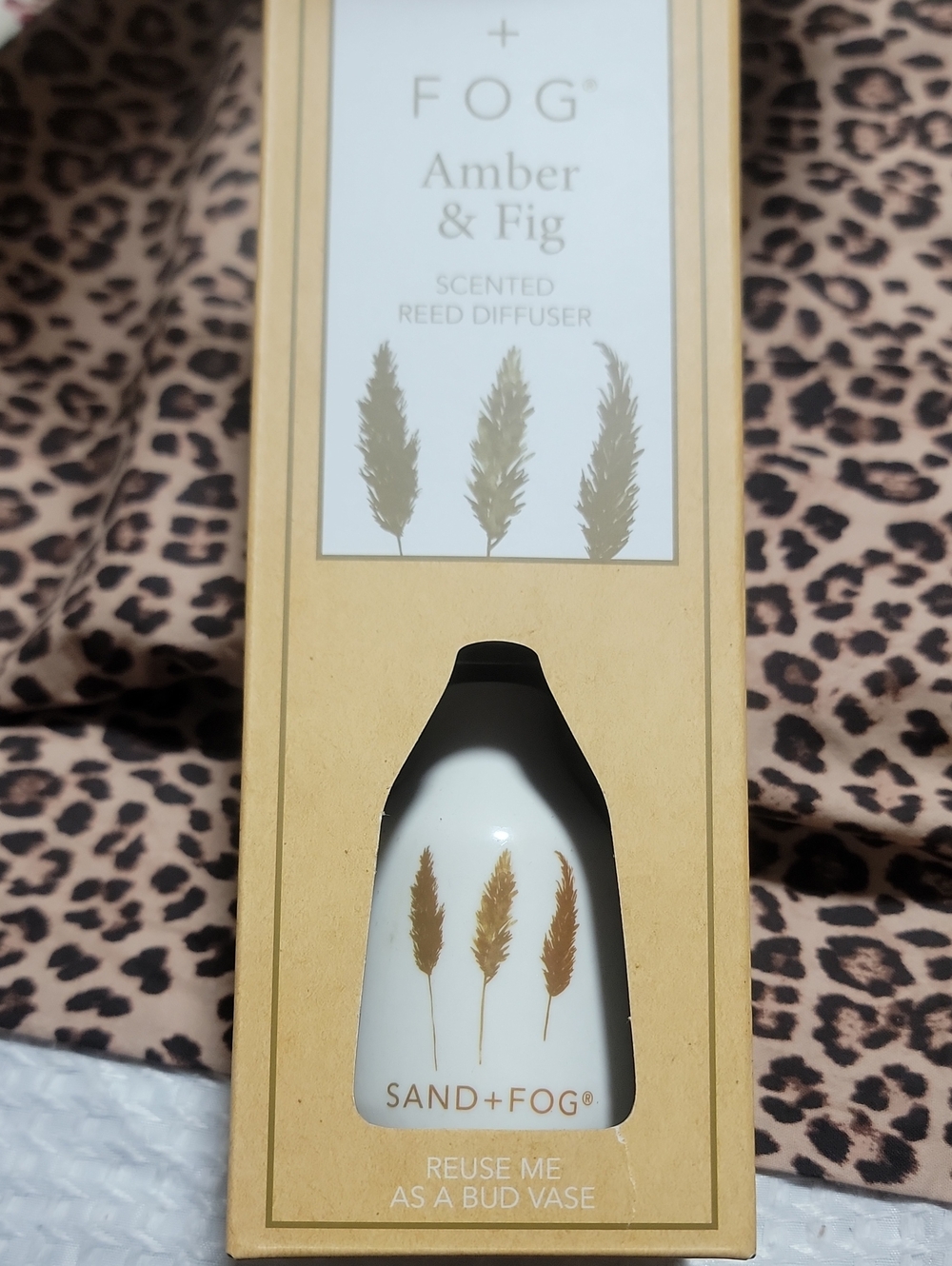 Sand + Fog Scented Reed Diffuser - W/ Bud Vase Amber  & Fig